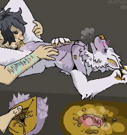 andromorph andromorph/male andromorph_penetrated animal_genitalia animal_vulva anthro anthro_penetrated arm_hair blush bodily_fluids body_hair canine_genitalia canine_vulva clitoral_fossa cunnilingus deep_cunnilingus duo genital_fluids genitals human_on_anthro human_penetrating human_penetrating_anthro internal intersex intersex/male intersex_penetrated interspecies looking_pleasured lying male male_penetrating male_penetrating_andromorph male_penetrating_intersex on_back oral penetration scar sex spread_vulva spreading tattoo tongue_penetration vaginal vaginal_fluids vaginal_penetration vulva yellow_insides yellow_vulva mustard_(welcometothevoid) mythology canid canine human mammal mythological_canine mythological_creature werecanid werecanine werecreature werewolf 2025 dated