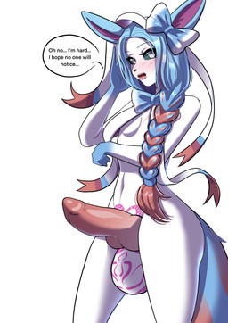 animal_genitalia animal_penis anthro anthrofied ball_markings ball_tattoo balls big_balls big_penis blue_body blue_fur blue_hair bow_ribbon braided_hair breasts canine_genitalia canine_penis erection femboy fur genital_markings genital_tattoo genitals green_eyes gynomorph hair huge_penis intersex knot knotted_penis long_hair markings multicolored_body multicolored_fur penis pokemorph ribbons small_breasts solo tail tattoo tuft created_by_vivi nintendo pokemon noel_(daann) canid canine canis eeveelution generation_6_pokemon mammal pokemon_(species) sylveon absurd_res hi_res