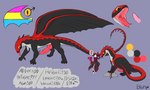 anthro big_penis duo feral genitals lgbt_pride male male/male open_mouth pansexual_pride_colors penis pride_colors tail teeth_showing text tongue tongue_out blury mythology adderrod amon_blackdawn dragon felid humanoid mammal mythological_creature mythological_scalie pantherine scalie tiger 5:3 character_name hi_res model_sheet