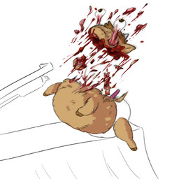 1_horn ambiguous_gender blood bodily_fluids brown_body brown_fur death decapitation diaper eye_gouge feral fur furniture gore grotesque_death horn mutilation neonate solo table white_horn wings young young_ambiguous young_feral yellowcottoncandy030 fluffy_pony mythology equid equine fluffy_pony_(species) mammal mythological_creature mythological_equine winged_unicorn 1:1 2025 digital_media_(artwork) hi_res shaded