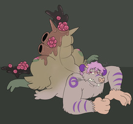 anthro blush bodily_fluids egg fur grey_body grey_fur male oviposition simple_background solo species_transformation transformation sstinkies nezche arthropod insect lepidopteran mammal moth murid murine rat rodent hi_res