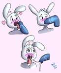 anthro blush bodily_fluids cum cum_drip cum_in_mouth cum_inside cum_on_face cum_on_tongue disembodied_penis dripping duo fellatio female genital_fluids genitals heart_symbol licking long_tongue male male/female oral penile penis saliva sex tongue tongue_out yiffnotgif adventure_time cartoon_network y5_(adventure_time) lagomorph leporid mammal rabbit