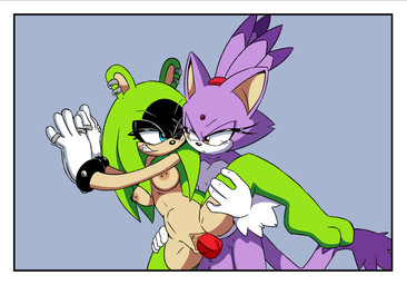 blue_eyes breasts clothing duo ear_piercing eyelashes feet female female_penetrated fur genitals gloves green_body green_fur gynomorph gynomorph/female gynomorph_penetrating gynomorph_penetrating_female handwear intersex intersex/female intersex_penetrating intersex_penetrating_female nipple_piercing nipples one_eye_closed orange_eyes penetration penile penile_penetration penis_in_vagina piercing purple_body purple_fur ring sex tail vaginal vaginal_penetration vulva starioforreal idw_publishing sega sonic_the_hedgehog_(comics) sonic_the_hedgehog_(idw) sonic_the_hedgehog_(series) blaze_the_cat surge_the_tenrec afrosoricid domestic_cat felid feline felis mammal tenrec colored