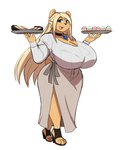 anthro big_breasts breasts cake clothing cupcake dessert female food huge_breasts solo thick_thighs waiter wide_hips jwinkz amara_(jwinkz) bear mammal 2023 4:5 hi_res