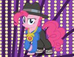 bling bottomwear clothing female hat headgear headwear hoodie pants solo topwear unknown_artist friendship_is_magic hasbro my_little_pony pinkie_pie_(mlp) earth_pony equid equine horse mammal pony