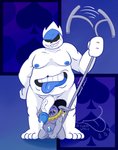 big_dom_small_sub blush bodily_fluids dominant duo fellatio genital_fluids genitals male male/male masturbation not_furry oral penile penile_masturbation penis precum presenting presenting_penis sex size_difference slightly_chubby thirstspace deltarune undertale_(series) jevil_(deltarune) king_spade darkner humanoid hi_res