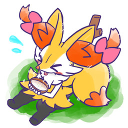 >_< accessory ambiguous_anthro ambiguous_gender anthro biped blush blush_stickers bodily_fluids bow_ribbon bowl burned_tongue container digitigrade dipstick_tail eyes_closed flying_sweatdrops food hair_accessory hair_bow hair_ribbon high-angle_view holding_bowl holding_container holding_object markings object_in_tail ribbons simple_background sitting snout solo soup stick stick_in_tail sweat sweatdrop tail tail_markings tongue tongue_out annyui0611 nintendo pokemon braixen canid generation_6_pokemon mammal pokemon_(species) 1:1 2024 digital_drawing_(artwork) digital_media_(artwork) full-length_portrait hi_res japanese_description portrait translated_description