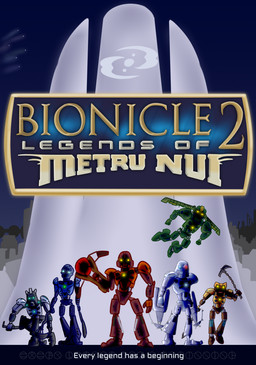 city colosseum desk flying furniture hero holding_object holding_weapon logo looking_at_viewer mechanical_arm mechanical_leg movie_poster night poster star table text weapon mantrinrus bionicle lego matau_(bionicle) nokama nuju onewa vakama whenua biomechanical humanoid toa english_text hi_res