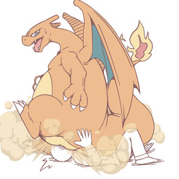 ambiguous_gender duo facesitting fart fart_fetish feral male male_farting open_mouth orange_body orange_skin simple_background sitting sitting_on_another size_difference smelly white_background overdoser mythology nintendo pokemon anon charizard dragon generation_1_pokemon human mammal mythological_creature mythological_scalie pokemon_(species) scalie 1:1 hi_res