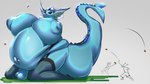 anthro areola belly big_breasts blue_areola blue_nipples breasts clothing female genitals huge_breasts hyper hyper_pregnancy legwear nipples piercing pokeball pregnant prolapse solo stockings tail thick_tail wet wide_hips ls404 nintendo pokemon eeveelution generation_1_pokemon pokemon_(species) vaporeon 16:9 digital_media_(artwork) widescreen