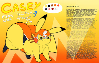 all_fours big_butt biped black_clothing black_footwear black_shoes bulge butt character_description clothed clothed_male clothing cosplay_pikachu_(costume) description footwear fur gender_symbol huge_butt hyper hyper_butt looking_at_viewer lore male male_symbol mask orange_clothing orange_panties orange_underwear panties shoes solo sports_mask sportswear symbol text thick_thighs underwear wrestling_mask yellow_body yellow_fur tepigfan101 nintendo pokemon pokemon_mystery_dungeon spike_chunsoft casey_(tepigfan101) pikachu_libre generation_1_pokemon pikachu pokemon_(species) 2025 absurd_res digital_media_(artwork) english_text hi_res model_sheet