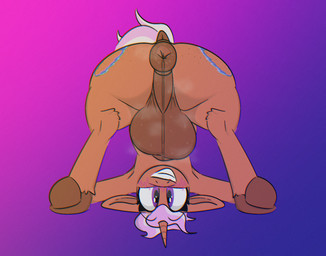 anus balls big_anus big_balls big_butt blush blush_lines bodily_fluids brown_anus brown_balls brown_hooves brown_tail butt cutie_mark dock_(anatomy) equine_anus eyelashes feral fur genitals hair hooves horn huge_balls looking_at_viewer looking_back looking_back_at_viewer male musk orange_body orange_ears orange_fur orange_horn pink_hair pink_tail puffy_anus purple_eyes quadruped scrotum_flap solo sweat sweaty_anus sweaty_balls sweaty_genitalia tail white_hair white_tail gafftopsail friendship_is_magic hasbro my_little_pony mythology fiery_fricket_(mlp) equid equine mammal mythological_creature mythological_equine unicorn 2024 hi_res gynomorph_(lore)