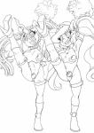 2018 absurd_res anthro arthropod big_breasts bodily_fluids breasts changeling cheerleader clothing duo equid equine female footwear friendship_is_magic hasbro hi_res high_heels horn hypnosis kandlin mammal mind_control monochrome my_little_pony mythological_creature mythological_equine mythology one-piece_swimsuit pigtails princess_celestia_(mlp) queen_chrysalis_(mlp) shoes submissive sweat swimwear unicorn