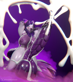 anthro areola balls big_balls big_breasts big_penis blush bodily_fluids breasts butt cum cum_everywhere cum_on_body cumshot ejaculation excessive_cum excessive_genital_fluids genital_fluids genitals glistening glistening_areola glistening_arms glistening_balls glistening_body glistening_breasts glistening_face glistening_genitalia glistening_nipples glistening_penis glistening_tail glistening_thighs gynomorph horn huge_balls huge_breasts huge_penis hyper hyper_balls hyper_genitalia hyper_penis intersex looking_pleasured makeup messy nipples penis pheromones purple_areola purple_balls purple_body purple_breasts purple_nipples purple_penis running_makeup solo tail tail_mouth unusual_anatomy unusual_tail whiskers renjimizutsune capcom monster_hunter renji_tama_(character) leviathan_(mh) mizutsune scalie 3d_(artwork) absurd_res digital_media_(artwork) hi_res