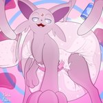 abstract_background ambiguous_gender baby_powder big_diaper clothing diaper feral holding_viewer hypnotic_eyes hypnotizing_viewer looking_at_viewer mind_control open_mouth ringed_eyes solo spiral_background burritokitten nintendo pokemon eeveelution espeon generation_2_pokemon pokemon_(species) 1:1 hi_res