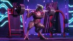 clothing exercise female green_clothing green_headwear headgear headwear muscular muscular_female solo weightlifting workout chocoscorner rookie425 halo_(series) microsoft xbox_game_studios alien sangheili 16:9 3d_(artwork) digital_media_(artwork) hi_res widescreen