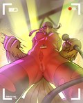 anthro armor breasts concert electronics female headgear helmet microphone piercing presenting_vulva pubes public public_nudity singer solo vulva cocaine_(artist) conditional_dnp sixpack_marauder avian 4:5 absurd_res hi_res
