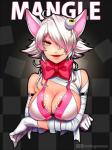 alternate_species breasts cleavage clothed clothing female gloves handwear humanized humanoidized looking_at_viewer smile solo ningenzoo five_nights_at_freddy's five_nights_at_freddy's_2 scottgames mangle_(fnaf) animal_humanoid canid canid_humanoid canine canine_humanoid fox fox_humanoid human humanoid mammal mammal_humanoid bust_portrait portrait