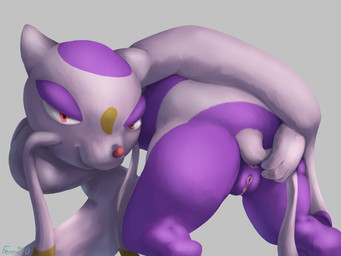 all_fours anthro anus barbel_(anatomy) bedroom_eyes butt digitigrade female female_anthro flesh_whiskers flexible genitals grey_background holding_butt holding_tail looking_at_viewer narrowed_eyes nude plump_labia presenting presenting_anus presenting_hindquarters presenting_vulva purple_eyelids red_eyes red_nose seductive simple_background solo spread_vulva spreading tail tail_aside vulva fennelseed nintendo pokemon generation_5_pokemon mienshao pokemon_(species) 2022 4:3 hi_res