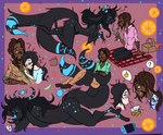 2_tails black_body black_fur duo fur male male/male multi_tail picnic sleeping sound_effects tail vowelless vowelless_sound_effect zzz liechi orbeez ambiguous_species human mammal absurd_res hi_res multiple_images sketch_page nonbinary_(lore)