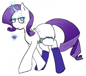 ageplay blue_eyes clothing diaper female feral footwear hair horn infantilism legwear pacifier purple_hair quadruped roleplay simple_background socks solo tail white_background white_diaper glitterpanda friendship_is_magic hasbro my_little_pony mythology rarity_(mlp) equid equine mammal mythological_creature mythological_equine unicorn 2013