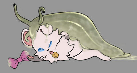 ahegao ambiguous_feral ambiguous_gender ambiguous_on_feral ambiguous_on_top bell bell_collar blue_eyes clothing collar duo female female_feral female_on_bottom feral feral_on_feral fur gloves grey_background handwear looking_pleasured on_bottom on_top one_ear_up pinned pinned_to_ground quadruped side_view simple_background slime tongue tongue_out white_body white_fur mrmystery_guy pankata canid canine canis domestic_dog gastropod mammal mollusk slug 2026 digital_drawing_(artwork) digital_media_(artwork) flat_colors shaded soft_shading