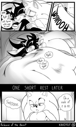 anthro bed bedding bedroom blanket blanket_grab blush blush_lines cuddling dialogue duo floating_heart furniture male male/male quills_(anatomy) sleeping sleeping_together smile smug snarky speech_bubble text time_skip krazyelf sega sonic_the_hedgehog_(series) shadow_the_hedgehog sonic_the_hedgehog eulipotyphlan hedgehog mammal 3:5 absurd_res black_and_white comic english_text hi_res monochrome