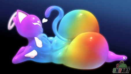 :3 anthro big_butt breasts butt eyes_closed female huge_butt looking_at_viewer looking_back looking_back_at_viewer lying multicolored_body nude on_side pawpads rainbow_body rear_view side_boob smile solo sparklefur astroodragon sadflowerhappy samayuune synyx27 rainbow_(sadflowerhappy) domestic_cat felid feline felis mammal 2023 absurd_res artist_collaboration colorful_theme hi_res