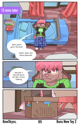 ageplay anthro arm_tuft bed book box car clothed clothing container dialogue diaper elbow_tuft facial_tuft freckled_legs freckled_thighs freckles furniture infantilism male roleplay text tuft vehicle wearing_diaper bewskyss absurd_res comic english_text hi_res
