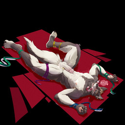 5_fingers abs anthro areola armpit_hair aroused_face athletic athletic_anthro athletic_male ball_tuft balls big_tail biped black_claws black_nose blonde_armpit_hair blonde_eyebrows blonde_hair blonde_pubes blush bodily_fluids body_hair butt candy_cane_in_mouth claws countershade_arms countershade_face countershade_fur countershade_legs countershade_tail countershade_torso countershading dialogue dripping ear_piercing erection eyebrows fangs feet finger_claws fingers fluffy fluffy_tail fur gag gagged gagged_talk genital_fluids genitals glans grey_body grey_fur grey_tail hair heart_symbol high-angle_view holidays humanoid_feet humanoid_genitalia humanoid_hands humanoid_penis leaking_precum looking_at_viewer lying male muffled multicolored_body multicolored_fur musk navel nipples obliques on_back open_mouth open_smile pawpads pecs penis piercing pink_areola pink_glans pink_nipples pink_pawpads plantigrade pointy_ears precum precum_on_belly precum_on_self prick_ears pubes ribbons saliva saliva_drip saliva_string serratus shaking_legs smile smiling_at_viewer solo speech_bubble spread_legs spreading sweat sweaty_body tail talking_to_viewer teeth text thick_thighs toe_claws tongue_showing tuft two_tone_body two_tone_fur two_tone_tail white_balls white_body white_fur white_penis white_tail purtropos christmas ace_(purtropos) canid canine canis mammal wolf 1:1 2022 digital_media_(artwork) english_text hi_res