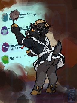 Rating: q
ID: 5720146
Date: 2025-07-19 22:02:14 -0400
Status: active
Score: 0
2022 anthro black_body black_fur butt cleaning_tool clothed clothing eros_(agoatnamederos) feather_duster fur goatuna hi_res hooves horn maid_uniform solo standing uniform upskirt post #5720146