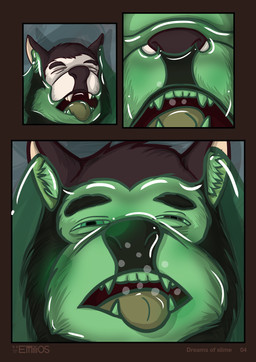 assimilation drowning_in_goo ear_penetration fur male multicolored_body multicolored_fur musclegut muscular night oral oral_penetration overwhelmed penetration swallowing tongue tongue_out transformation two_tone_body two_tone_fur emilios alaskan_malamute canid canine canis domestic_dog goo_creature mammal nordic_sled_dog spitz 2025 absurd_res comic hi_res