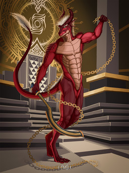 abs angry anthro chair digitigrade furniture gold_(metal) green_eyes hair holding_object holding_weapon horn insignia khopesh logo male melee_weapon muscular muscular_anthro muscular_male nude occult_symbol pecs red_body sigil solo sword symbol tail tail_tuft tasteful_nudity throne throne_room tuft weapon white_hair reterion load_(reterion) mythology vlykerios draconis_(load) dragon mythological_creature mythological_scalie scalie 3:4 digital_drawing_(artwork) digital_media_(artwork) digital_painting_(artwork) hi_res painting_(artwork)