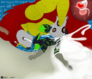 4_toes 5_fingers anal anal_penetration anthro anthro_on_anthro anthro_penetrated anthro_penetrating anthro_penetrating_anthro black_body black_fur blue_background blue_eyes bodily_fluids brown_eyes cum cum_ballooning cum_from_mouth cum_from_nose cum_in_mouth cum_in_nose cum_inflation cum_inside cum_through dipstick_tail duo excessive_cum excessive_genital_fluids eyebrows feet fingers fur genital_fluids gloves_(marking) grey_pawpads impregnation inflation larger_male leg_markings male male/male male_impregnating_male male_impregnation male_penetrated male_penetrating male_penetrating_male markings multicolored_body multicolored_fur pawpads penetration sex sharp_teeth simple_background size_difference smaller_male socks_(marking) stripes tail tail_grab tail_markings teeth text toes chrislhi mythology lhikan_(chrislhi) silver_fang_(furry1997) canid canine dragon fox hybrid mammal mythological_creature mythological_scalie scalie english_text hi_res