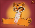 anthro breasts female genitals nipples nude plump_labia pussy solo spread_legs spreading young young_anthro young_female wolps dreamworks kung_fu_panda master_tigress felid mammal pantherine tiger absurd_res hi_res