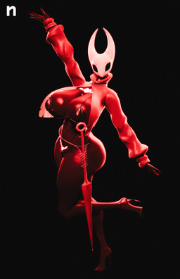 2_horns biped breasts clothing empty_eyes female fingers horn melee_weapon solo standing thick_thighs weapon wide_hips nabito_dan bom39_(modeler) garry's_mod hollow_knight_(franchise) team_cherry hornet_(hollow_knight) arthropod insect 3d_(artwork) absurd_res digital_media_(artwork) hi_res