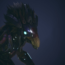 anthro armor blue_eyes dark face_covered feathered_headdress female flat_chested full_armor glowing glowing_eyes headdress headgear helmet sharp_teeth simple_background solo teeth silent_sfm halo_(series) halo_infinite microsoft xbox_game_studios alien kig-yar ruuhtian scalie 1:1 3d_(artwork) colored digital_media_(artwork) hi_res