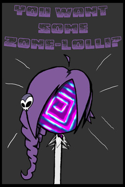 accessory ambiguous_gender bone braided_hair candy dessert faceless food front_view grey_background hair hair_accessory hairclip humor lollipop not_furry ponytail pun purple_hair simple_background single_braid skull skull_accessory skull_clip solo text visual_pun what what_has_science_done wig wrapper unknown_artist z-tv zone-archive zone-tan food_creature living_candy digital_media_(artwork) english_text portrait three-quarter_portrait