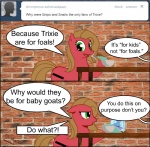 cutie_mark female feral humor joke pun quadruped tail text unknown_artist ask_pun hasbro my_little_pony tumblr fan_character pun_pony earth_pony equid equine horse mammal pony comic english_text hi_res