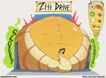 apode belly big_belly black_hair donation_drive donation_goal feederism female feral hair huge_belly hyper hyper_belly interaction_drive legless like_goal morbidly_obese morbidly_obese_female morbidly_obese_feral obese obese_female obese_feral overweight overweight_female overweight_feral retweet_goal serpentine solo text yellow_body dasquished_(artist) ziti_(dasquished) draconcopode naga reptile scalie snake 2025 comic hi_res url