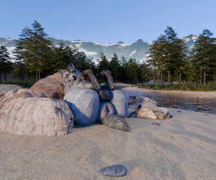 anal_request anus bedroom_eyes day feral male mountain narrowed_eyes outside presenting presenting_anus puffy_anus scenery seductive solo dummywolf wolf_(call_of_duty) canid canine canis mammal wolf 3d_(artwork) 6:5 absurd_res digital_media_(artwork) hi_res