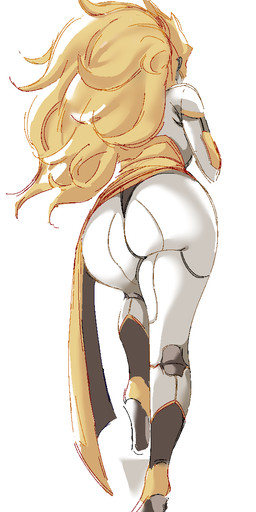 big_butt big_hair black_clothing black_panties black_underwear blonde_hair butt butt_focus clothed clothing doll_joints female footwear fully_clothed hair high_heels legwear long_hair looking_away machine mature_female not_furry on_stairs panties platform_footwear platform_heels ponytail rear_view shoes simple_background solo standing thigh_highs underwear valora_the_dawnbreaker wavy_hair white_background wide_hipped_female wide_hips popisya dota valve dawnbreaker_(dota) humanoid robot 2023 full-length_portrait hi_res portrait warm_colors