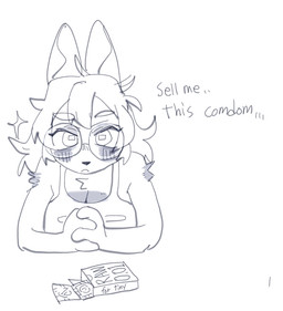 anthro breasts buying_condoms chest_tuft cleavage clothed clothed_anthro clothed_female clothing condom condom_box eyebrow_through_hair eyebrows eyewear female female_anthro front_view fur glasses hair hands_together looking_at_viewer mouth_closed round_glasses sexual_barrier_device shirt simple_background sleeveless_shirt solo text topwear translucent translucent_hair tuft wearing_glasses white_background puppy_in_space mini_(puppy_in_space) canid canine canis domestic_dog mammal 2024 digital_drawing_(artwork) digital_media_(artwork) english_text handwritten_text