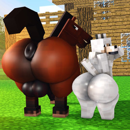 3d_background anthro anus backsack balls big_balls big_butt black_eyes black_hair black_mane black_nose black_tail bottom_heavy brown_body brown_ears brown_fur brown_nose building butt cloud day duo feral fur genitals grass grey_body grey_ears grey_fur grey_tail hair house huge_balls huge_butt looking_back male mane multicolored_body multicolored_fur outside plant presenting presenting_anus presenting_hindquarters puffy_anus quadruped raised_tail shortstack shortstack_male smile standing tail tan_body tan_fur thick_thighs three-quarter_view two_tone_body two_tone_fur wide_hips willie_piv microsoft minecraft mojang xbox_game_studios canid canine canis equid equine horse horse_(minecraft) mammal pale_wolf_(minecraft) wolf wolf_(minecraft) 1:1 2025 3d_(artwork) digital_media_(artwork)