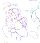 anthro breasts duo female female/female genitals nipples pussy guncht nintendo pokemon dijon_(guncht) kaz_(guncht) eeveelution generation_1_pokemon jolteon pokemon_(species) 2d_animation aliasing animated digital_media_(artwork) frame_by_frame low_res short_playtime trans_(lore) trans_man_(lore)