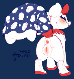 anus blush bow_accessory female feral frilly genitals plushie presenting presenting_vulva solo vulva flipside animate_inanimate living_plushie pillowing 2023 alpha_channel digital_drawing_(artwork) digital_media_(artwork) hi_res source_request unavailable_at_source