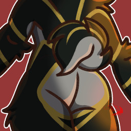 anthro arm_markings back_markings black_body black_fur butt butt_focus countershade_accent curled_tail faceless_character fur male markings multicolored_body outline pose rear_view simple_background solo stripes tail two_tone_body white_body white_fur yellow_stripes tinymantas blep_(husky) canid canine canis domestic_dog husky mammal nordic_sled_dog spitz 1:1 hi_res pinup watermark