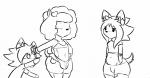 anthro arm's_length bottomwear bulge chasing clothing femboy group hand_on_head male navel shorts struggling thick_thighs thecon desi duke_(thecon) switch_(pakobutt) canid canine canis domestic_dog mammal 2d_animation animated frame_by_frame monochrome