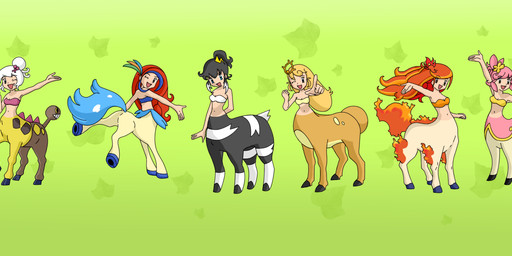 accessory female flower flower_in_hair group hair hair_accessory monster_girl_(genre) one_eye_closed open_mouth open_smile plant smile wink gluglotte nintendo pokemon fan_character blitzle deerling equid equid_taur generation_1_pokemon generation_2_pokemon generation_5_pokemon girafarig humanoid humanoid_taur keldeo keldeo_(resolute_form) legendary_pokemon mammal mammal_taur pokemon_(species) pokemon_taur ponyta spring_deerling stantler taur hi_res