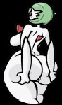 big_breasts big_butt blush breasts butt butt_grab female genitals green_hair hair hand_on_butt holding_butt huge_butt looking_back nude pussy rear_view simple_background solo transparent_background white_body white_skin gastrictank nintendo pokemon generation_6_pokemon humanoid mammal mega_evolution mega_gardevoir pokemon_(species) 2014 alpha_channel